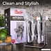 Bavati Mirror Polished & Dishwasher Safe Kitchen Stainless-Steel Flatware Silverware Set Service for 6 with Stand Organizer Dinner Knives Forks Spoons Teaspoons Set - B07BHQ73W2